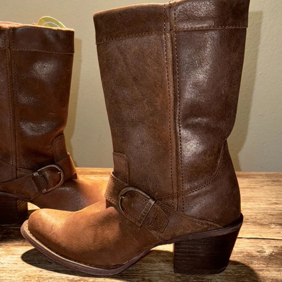 Durango brown Pull On Heeled Harness Western Cowboy  Boots Size 6.5 NWT - Picture 7 of 9